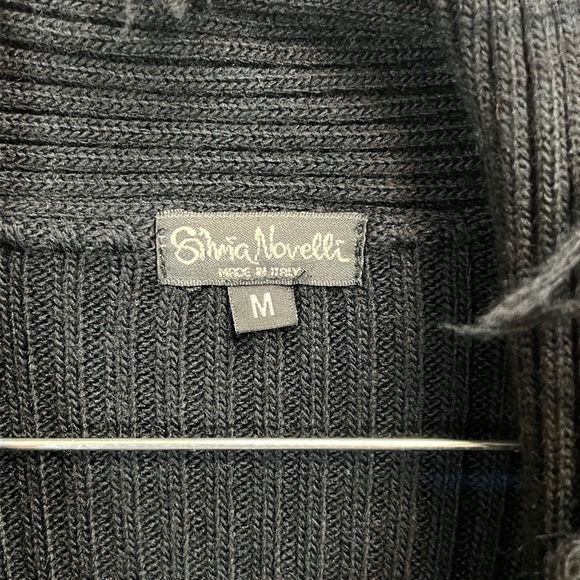 Silvia Novelli Brown Wool Blend Shawl Cardigan Sweater Women's Medium Italy - Picture 4 of 8